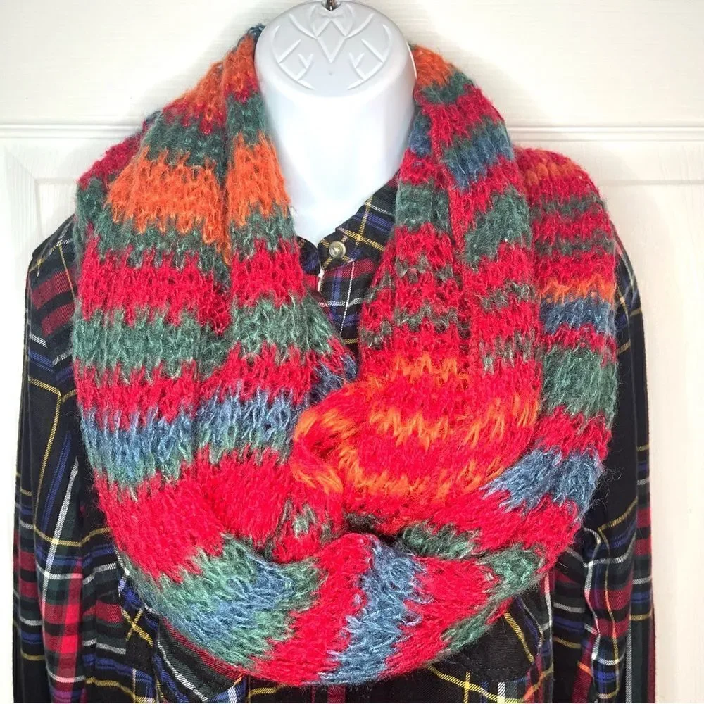Various Brands Winter Scarf Bundle 4 Infinty, Fringed Scarf, Hair Scarves Multi